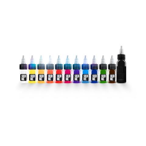 The Solid Ink 11 Color Set of Tattoo Inks