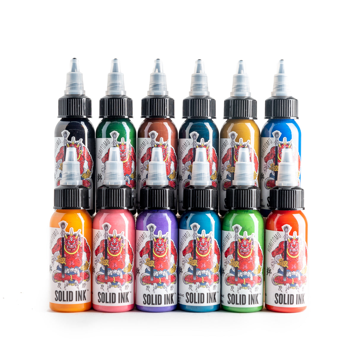 Solid Ink Horitomo 12 Color Tattoo Ink Set
