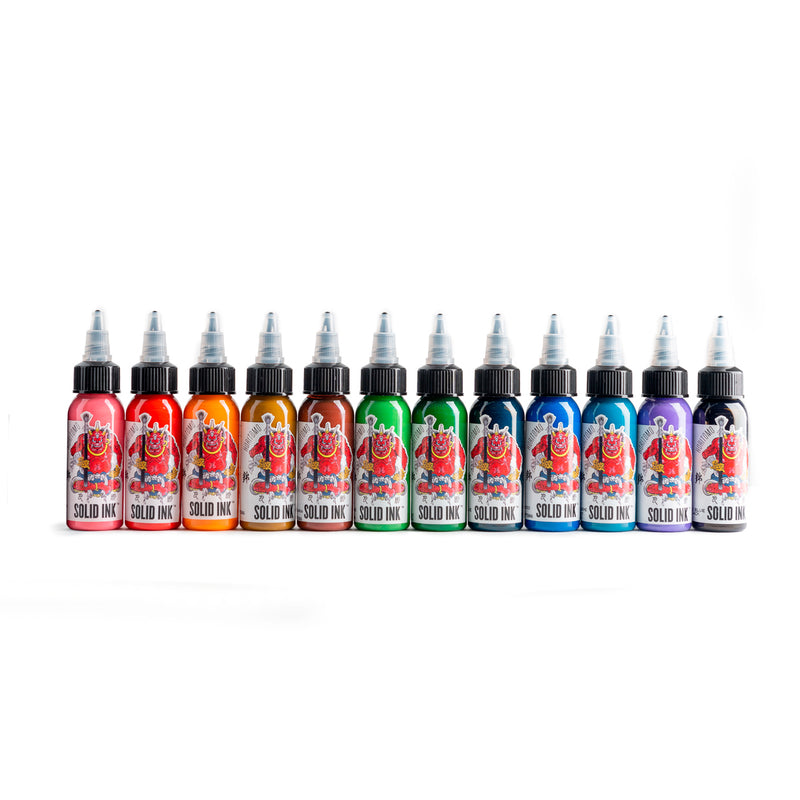 Solid Ink Horitomo 12 Color Tattoo Ink Set