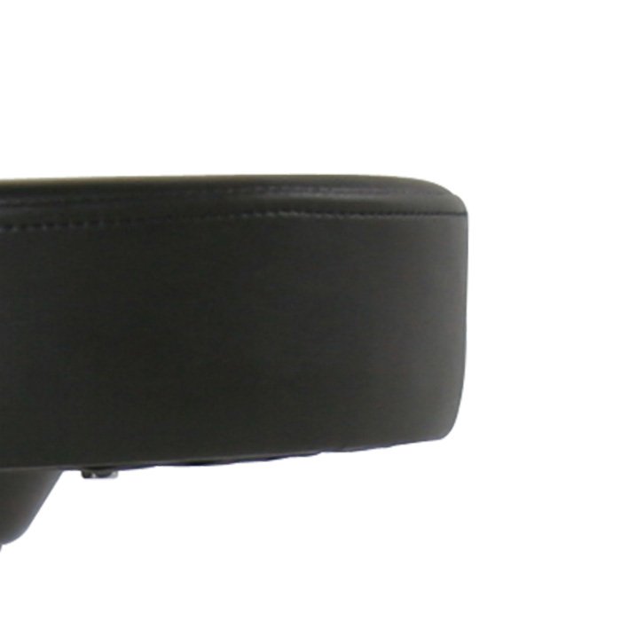 A close up of the black cushion on the Vivace Artist Stool.