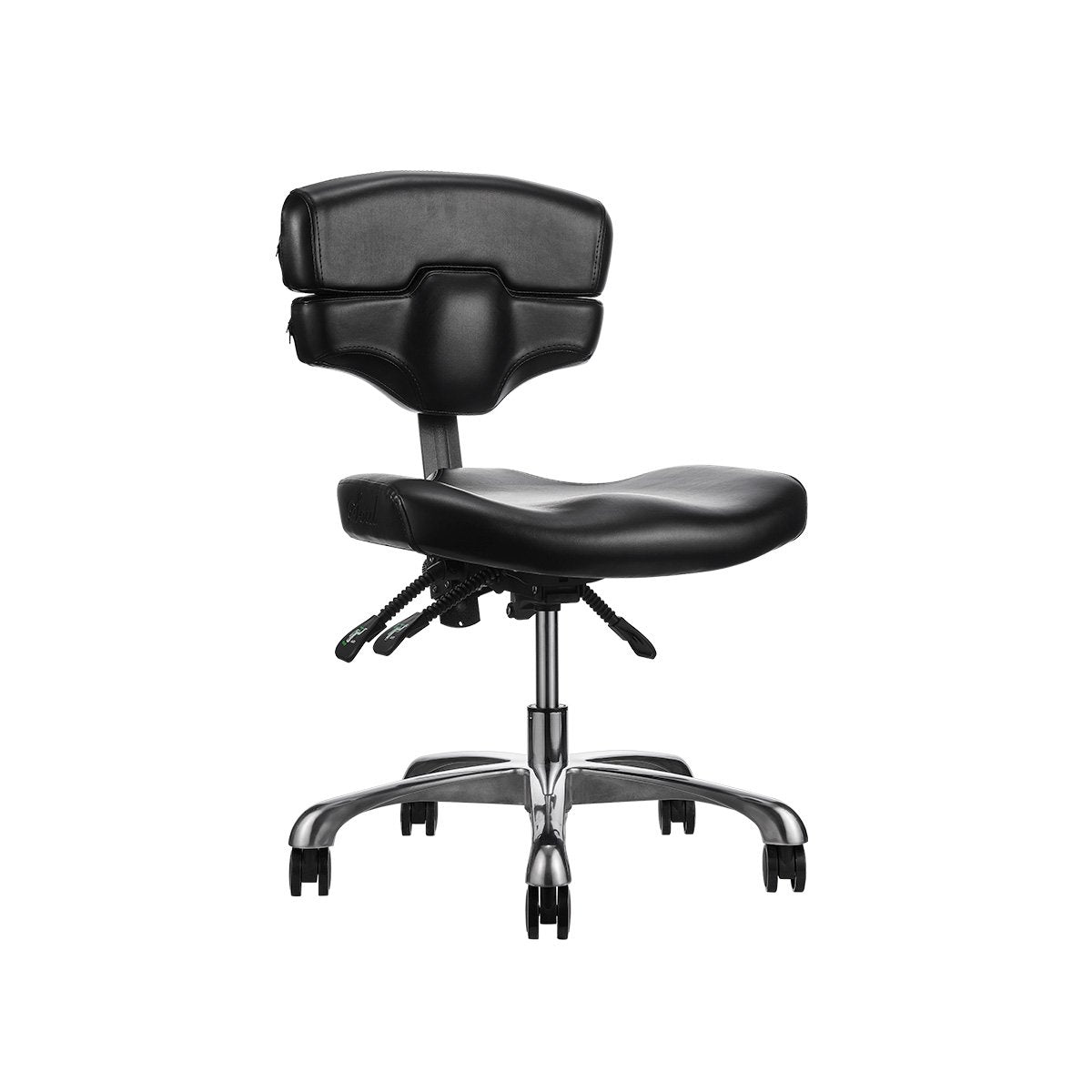 Mako Low Tattoo Artist Chair - 12.4" to 16.4" Height Range