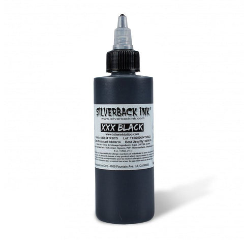 Silverback Ink XXX Black Tattoo Ink 4 oz. 